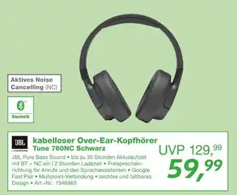 EP Jbl kabelloser over-ear-kopfhörer tune 760nc schwarz Angebot