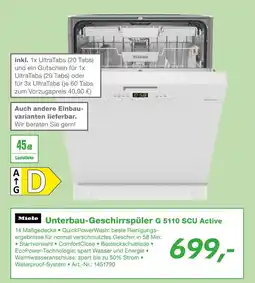 EP Miele unterbau-geschirrspüler g 5110 scu active Angebot