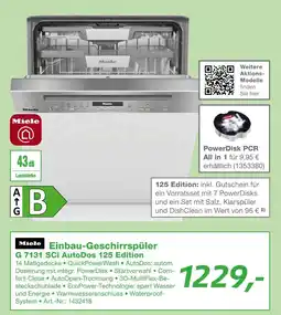 EP Miele einbau-geschirrspüler g 7131 sci autodos 125 edition Angebot