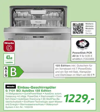 EP Miele einbau-geschirrspüler g 7131 sci autodos 125 edition Angebot