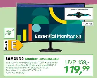 EP Samsung monitor ls27d364gau Angebot