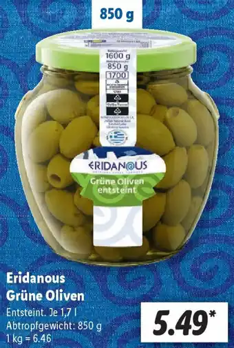 Lidl Eridanous Grüne Oliven Angebot