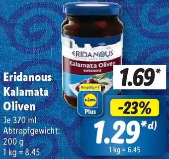 Lidl Eridanous Kalamata Oliven Angebot