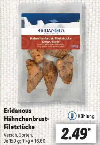 Lidl Eridanous Hähnchenbrust Filetstücke Angebot