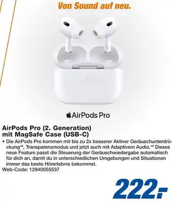 expert Techno Land Apple AirPods Pro (2. Generation) mit MagSafe Case (USB-C) Angebot