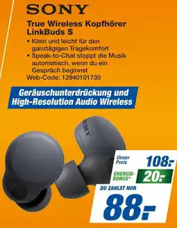 expert Techno Land SONY True Wireless Kopfhörer LinkBuds S Angebot