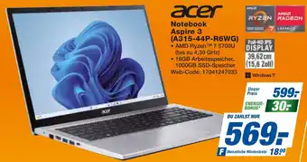 expert Techno Land acer Notebook Aspire 3 (A315-44P-R6WG) Angebot