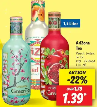 Lidl AriZona Tea Angebot