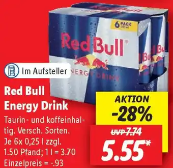 Lidl Red Bull Energy Drink Angebot