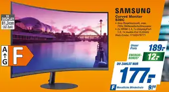 expert Techno Land SAMSUNG Curved Monitor S39C Angebot