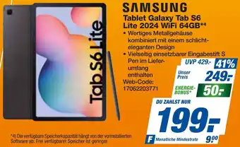 expert Techno Land SAMSUNG Tablet Galaxy Tab S6 Lite 2024 WiFi 64GB Angebot