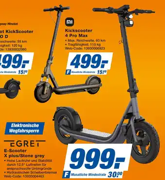 expert Techno Land EGRET E-Scooter X plus/Stone grey Angebot