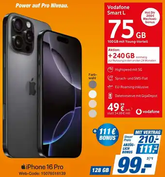 expert Techno Land Apple iPhone 16 Pro Angebot