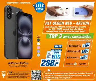 expert Techno Land Apple iPhone 16 Plus Angebot