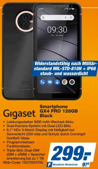 expert Techno Land Gigaset Smartphone GX4 PRO 128GB Black Angebot