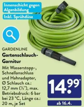 Aldi Süd GARDENLINE Gartenschlauch Garnitur Angebot