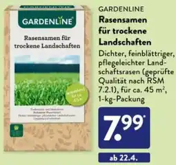 Aldi Süd GARDENLINE Rasensamen für trockene Landschaften Angebot