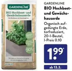 Aldi Süd GARDENLINE BIO Hochbeet und Gewächshauserde Angebot