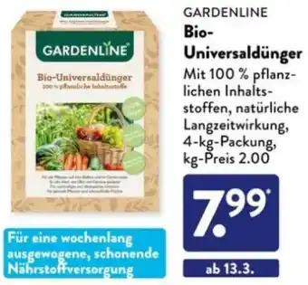 Aldi Süd GARDENLINE Bio Universaldünger Angebot