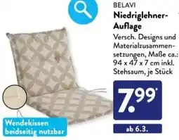 Aldi Süd BELAVI Niedriglehner Auflage Angebot