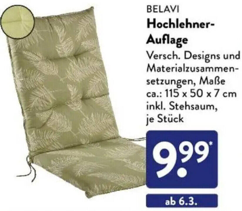 Spannende Sitzauflagen Hochlehner Aldi Ebenbild