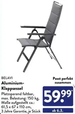 Aldi Süd BELAVI Aluminium Klappsessel Angebot