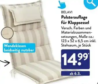 Aldi Süd BELAVI Polsterauflage für Klappsessel Angebot