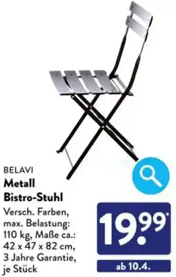 Aldi Süd BELAVI Metall Bistro-Stuhl Angebot