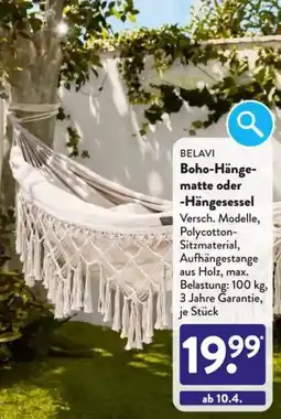 Aldi Süd BELAVI Boho-Hängematte oder Hängesessel Angebot