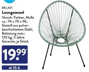 Aldi Süd BELAVI Loungesessel Angebot