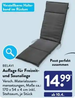 Aldi Süd BELAVI Auflage für Freizeit und Saunaliege Angebot