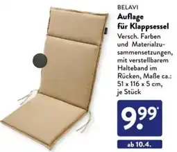 Aldi Süd BELAVI Auflage für Klappsessel Angebot