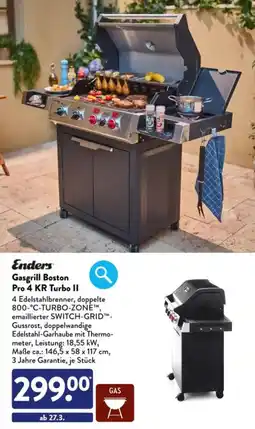 Aldi Süd Enders Gasgrill Boston Pro 4 KR Turbo II Angebot