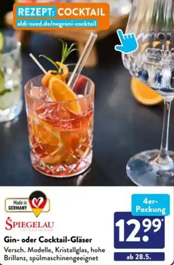 Aldi Süd SPIEGELAU Gin- oder Cocktail-Gläser Angebot