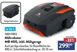 Aldi Süd YARD FORCE Mähroboter MB 400, inkl. Mähgarage Angebot