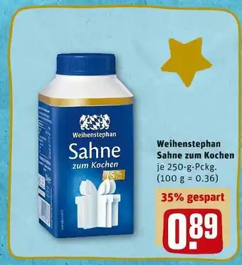 REWE Weihenstephan sahne zum kochen Angebot