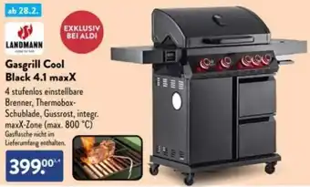 Aldi Süd LANDMANN Gasgrill Cool Black 4.1 maxX Angebot