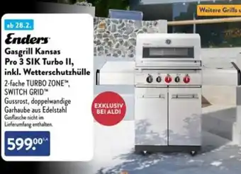 Aldi Süd Enders Gasgrill Kansas Pro 3 SIK Turbo II, inkl. Wetterschutzhülle Angebot