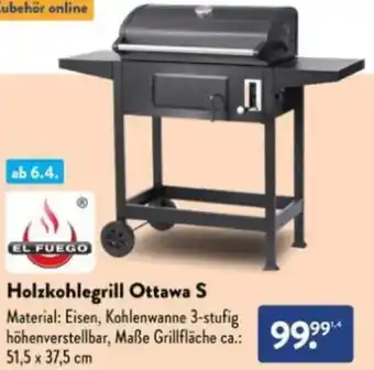 Aldi Süd EL FUEGO Holzkohlegrill Ottawa S Angebot