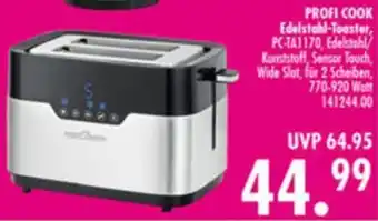 Möbel Boss PROFI COOK Edelstahl-Toaster Angebot