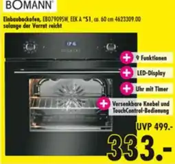 Möbel Boss BOMANN Einbaubackofen Angebot