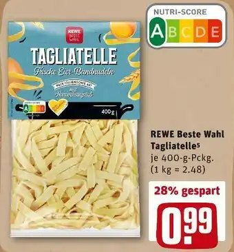 REWE Rewe beste wahl tagliatelle Angebot