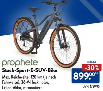 Aldi Nord Prophete Stack-Sport-E-SUV-Bike Angebot