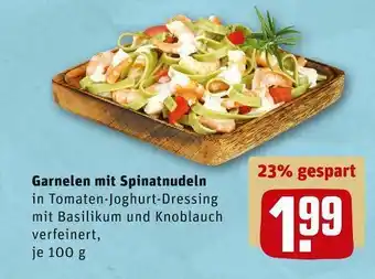 REWE Garnelen mit spinatnudeln Angebot