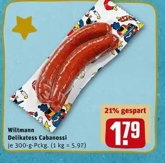 REWE Wiltmann delikatess cabanossi Angebot