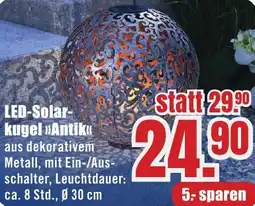 B1 Discount Baumarkt LED-Solarkugel Antik Angebot