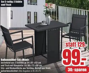 B1 Discount Baumarkt Balkonmöbel-Set Moni Angebot