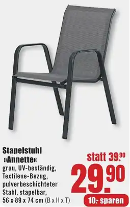 B1 Discount Baumarkt Stapelstuhl Annette Angebot