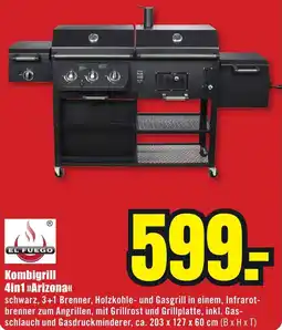 B1 Discount Baumarkt EL FUEGO Kombigrill 4in1 Arizona Angebot