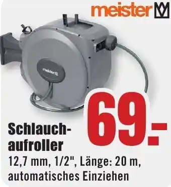 B1 Discount Baumarkt Meister Schlauchaufroller Angebot